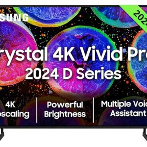 Samsung 108 cm (43 inches) D Series Brighter Crystal 4K Vivid Pro Ultra HD Smart LED TV UA43DUE77AKLXL (Black)