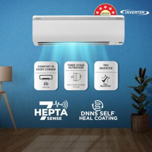 Daikin 1.5 Ton 5 Star Inverter Split AC (Copper, PM 2.5 Filter, MTKM50U, White)